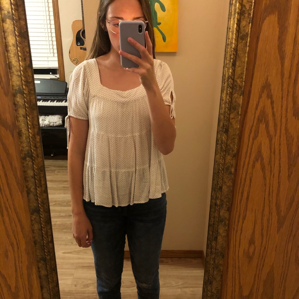 Maurices polka dot blouse